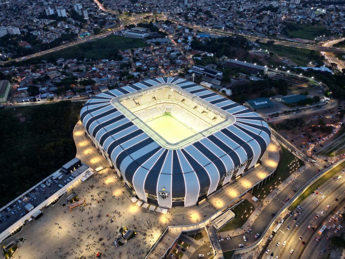 Vista da Arena MRV, estádio do Atlético Mineiro